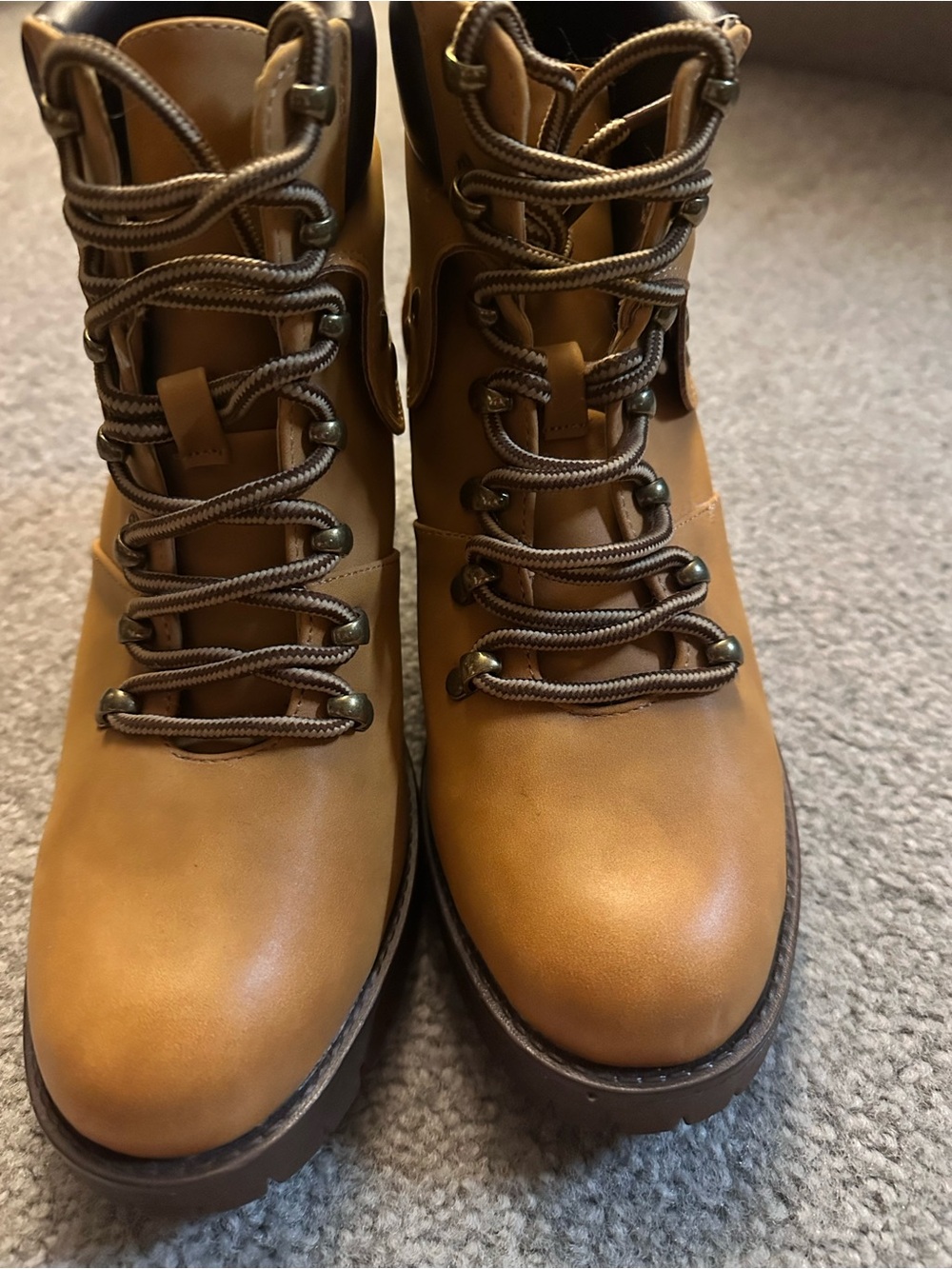 Maurices Brown Tan Lace-Up Boots
